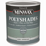 MINWAX Minwax PolyShades 614944444 Interior Wood Stain, Gloss, Vintage Blue, Liquid, 1 qt PAINT MINWAX