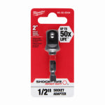 MILWAUKEE Milwaukee SHOCKWAVE Series 48-32-5034 Impact Socket Adapter, 1/4 in Drive, Hex Drive, 1/2 in Output Drive, 2 in L TOOLS MILWAUKEE