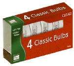 VAST LIGHTING CORP. Christmas Lights Replacement Bulb, C9, Clear, 4-Pk. HOLIDAY & PARTY SUPPLIES VAST LIGHTING CORP.