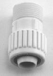 FLAIR-IT Flair-It 16872 Tube to Pipe Adapter, 3/4 in, PEX x MPT, Polyoxymethylene, White, 1/PK LAWN & GARDEN FLAIR-IT