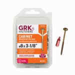 GRK FASTENERS GRK Fasteners 12083 Cabinet Screw, #8 Thread, 3-1/8 in L, Coarse Thread, Washer Head, Star Drive, Steel, Yellow Zinc HARDWARE & FARM SUPPLIES GRK FASTENERS