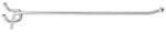 ASSA ABLOY AMERICAS RESIDENTIALI NC Pegboard Single Angle Hook, Galvanized Steel, Fits 1/4 In., Board 8 In.