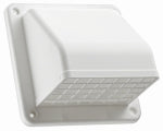 LAMBRO INDUSTRIES 4 In. Exhaust Wall Hood Vent, White Plastic PLUMBING, HEATING & VENTILATION LAMBRO INDUSTRIES
