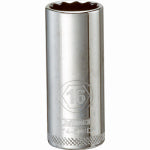DEWALT DEWALT DWMT74508OSP Drive Hand Socket, 16 mm Socket, 3/8 in Drive, 12-Point, Steel, Polished Chrome Vanadium TOOLS DEWALT