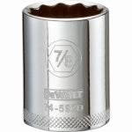 DEWALT DEWALT DWMT74592OSP Drive Hand Socket, 7/8 in Socket, 1/2 in Drive, 12-Point, Steel, Polished Chrome Vanadium TOOLS DEWALT