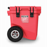 ROVR PRODUCTS RollR 30 Quart Wheeled Hard Cooler with Telescopic Handle (CORAL) OUTDOOR LIVING & POWER EQUIPMENT ROVR PRODUCTS