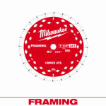 MILWAUKEE Milwaukee 48-41-0720 Circular Saw Blade, 7-1/4 in Dia, 5/8 in Arbor, Cobalt/Tungsten Carbide Cutting Edge, 10/PK TOOLS MILWAUKEE
