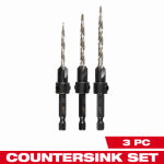 MILWAUKEE ELECTRIC TOOL CORP 3-Pc. Countersink Drill Bit Set, #6, #8 & #10 TOOLS MILWAUKEE ELECTRIC TOOL CORP