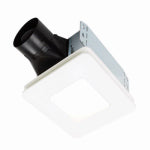BROAN MFG Broan Roomside Series BEL6 Bathroom Exhaust Fan, 0.6 A, 120 V, 60 cfm Air, 0.9 sones, LED Lamp, 4 in Duct, White PLUMBING, HEATING & VENTILATION BROAN MFG