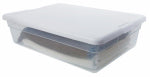 STERILITE Sterilite 16558010 Storage Box, 28 qt Capacity, Plastic, Clear/White HOUSEWARES STERILITE