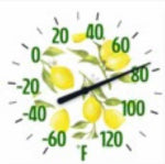 TAYLOR PRECISION PRODUCTS Lemon Thermometer, Round HOUSEWARES TAYLOR PRECISION PRODUCTS