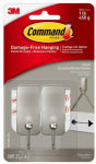 3M COMPANY Small Brushed Nickel Hooks, 2 Hooks/4 Strips HARDWARE & FARM SUPPLIES 3M COMPANY