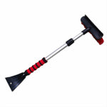 MAX CO LTD Snow Broom + Squeegee Blade, Extends to 35 In.