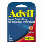 MIDWEST DISTRIBUTION Advil Pain Reliever, 200mg, 6-Ct.