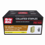 PRIMESOURCE BUILDING PROD. Collated Medium Crown Staples, Steel, 7/16 x 2 In. x 16 Gauge, 10,000-Pk.