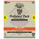 GATOR Gator 7286 Sanding Sheet, 11 in L, 9 in W, Very Fine, 150 Grit, Aluminum Oxide Abrasive PAINT GATOR
