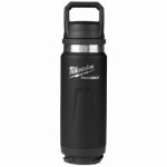MILWAUKEE ELECTRICAL TO Milwaukee PACKOUT Series 48-22-8396B Insulated Bottle, 24 oz, Stainless Steel, Black HOUSEWARES MILWAUKEE ELECTRICAL TO