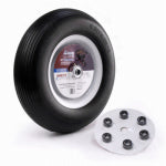 MARTIN WHEEL CO., INC., THE 480/400-8 Rib Tread Flat-Free Wheelbarrow & Garden Cart Wheel, Universal Hub, 16 In.