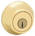 ASSA ABLOY AMERICAS RESIDENTIALINC. Security Single-Cylinder Deadbolt, Polished Brass