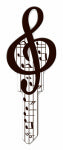 LUCKY LINE Lucky Line Key Shapes Series B125S Key Blank, Music, Brass, Enamel-Coated, For: Schlage Locks HARDWARE & FARM SUPPLIES LUCKY LINE