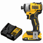BLACK & DECKER/DEWALT Atomic 20-Volt Cordless Compact Impact Driver Kit, Brushless Motor, 1/4 In., Battery & Charger