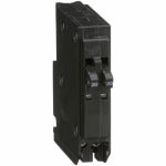 SQUARE D Square D QO QO2020CP Circuit Breaker, Mini, Tandem, 20 A, 1-Pole, 120/240 V, Plug, Black ELECTRICAL SQUARE D