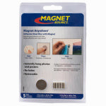 MASTER MAGNETICS Magnet Anywhere Steel Discs, Adhesive Back�� .75-In. Diam., 5-Pk.