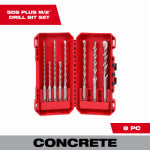 MILWAUKEE ELECTRIC TOOL CORP 8-Pc. SDS Plus M/2 2-Cutter Drill Bit Kit TOOLS MILWAUKEE ELECTRIC TOOL CORP