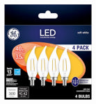 GE GE 92674 LED Bulb, Decorative, 300 Lumens, 4 W, CA Lamp, 40 W Equivalent, Dimmable, Soft White, 2700 K Color Temp ELECTRICAL GE