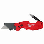 MILWAUKEE Milwaukee FASTBACK 48-22-1505 6-in-1 Folding Utility Knife, 2.4 in L Blade, Bi-Metal Blade, 1-Blade, Ergonomic Handle ELECTRICAL MILWAUKEE