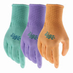BIG TIME PRODUCTS LLC Nitrile Coated Knit Gloves, Assorted Colors, Women's L, 3-Pr.