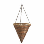 PANACEA PRODUCTS Rope & Fern Hanging Basket, 12-In.