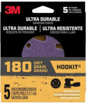 3M COMPANY Ultra Durable Power Sanding Discs, Universal, 180 Grit, 5 In., 5-Pk.