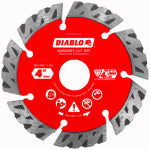 DIABLO Diablo DMADST0400 Series Saw Blade, Turbo Cut-Off Disc Blade, 4 in Dia, Segmented Rim, 1/PK TOOLS DIABLO
