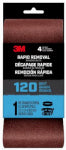 3M COMPANY Rapid Removal Power Sanding Belt, 120 Grit, 4 x 24 In.