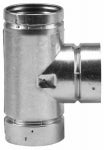 SELKIRK CORPORATION Pellet Stove Vent Tee With Cap, Type L, 4-In.