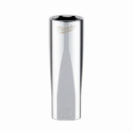MILWAUKEE Milwaukee 45340015 Drive Socket, 15 mm Socket, 3/8 in Drive, 6-Point, Chrome TOOLS MILWAUKEE
