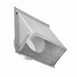 LAMBRO INDUSTRIES Duct Wall Cap with Spring, Aluminum, 6 In.