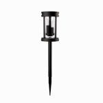 FUSION PRODUCTS LTD. Solar Pathway Light, 3 White Flickering Flame Candles, Black Plastic ELECTRICAL FUSION PRODUCTS LTD.