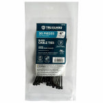 IRONCUBE WORKS Self-Locking Cable Ties, Black, 4 In., 30-Pk. ELECTRICAL IRONCUBE WORKS