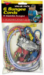 KEEPER Keeper 06306 Bungee Cord, Steel End, Rubber, Hook End, 6/PK AUTOMOTIVE KEEPER
