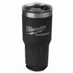 MILWAUKEE ELECTRICAL TO Milwaukee PACKOUT 48-22-8393B Tumbler, 30 oz, Sliding Magnetic Lid, Metal, Black, Insulated HOUSEWARES MILWAUKEE ELECTRICAL TO