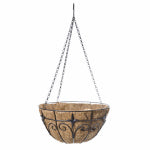 PANACEA PRODUCTS Hanging Plant Basket, Black Finial Motif, 14-In.