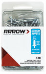 ARROW FASTENER CO Rivets, Medium, Steel, 1/8 x 1/4-In., 100-Ct.
