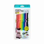 JJAAMM LLC Self-Gripping Storage Cable Ties, Multi-Color, 4 & 10-In., 20-Pk.