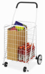 WHITMOR Large Utility Cart, White Steel Frame HOUSEWARES WHITMOR