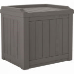 SUNCAST CORPORATION Resin Deck Box / Seat, Stoney Color, 22 Gallons LAWN & GARDEN SUNCAST CORPORATION