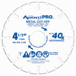 AVANTI PRO Avanti Pro PCW045CAR101F Cut-Off Wheel, 4-1/2 in Dia, 7/8 in Arbor, Carbide Abrasive TOOLS AVANTI PRO