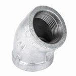 CODA RESOURCES LTD IMP 2 In. Galvanized Pipe 45 Degree Elbow PLUMBING, HEATING & VENTILATION CODA RESOURCES LTD IMP