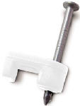 GB Gardner Bender PSW-165 Cable Staple, 1/4 in W Crown, 15/16 in L Leg, Polyethylene ELECTRICAL GB